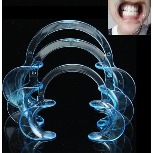 3pcs Mouth Gag Cheek Retractor Spreader Lip Oral Clean Opener Dental Intraoral Cheek Lip Retractor Mouth Opener Model C Type SML