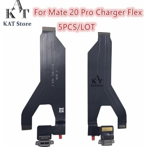 5Pcs Charger Port Flex For Huawei Mate 20 Pro USB Charger Port Dock Connector Flex Cable Repair Parts
