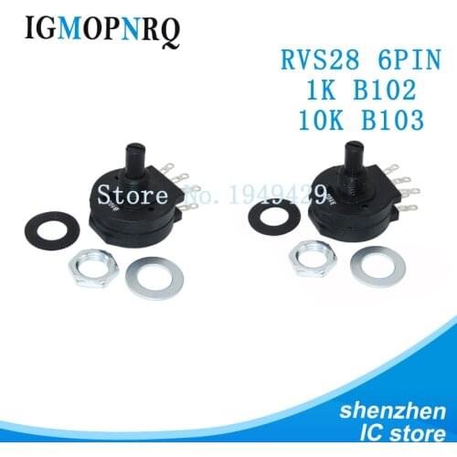 5 PCS RVS28P-B102 B103 Electric welding machine potentiometer 2W 1K 10K welding machine parts RVS28 B102 B103 6PIN