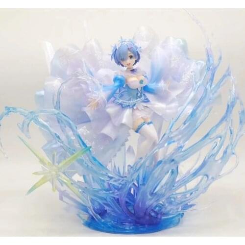 Anime Re:Life in a different world from zero Rem Crystal Dress Ver. PVC Action Figure Collectible Model Toys Doll Friends Gifts