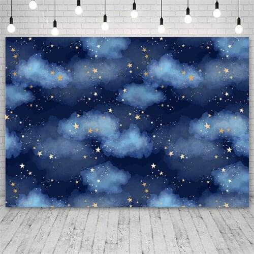 Avezano Photography Background Birthday Night Stars Clouds Newborn Backdrop For Photo Studio Photocall Photozone Decor Wallpaper
