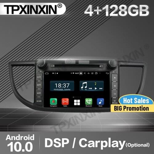 128G Carplay Car Radio 2 Din Stereo Receiver Android 10 For Honda CRV 2012 GPS Player Audio Recorder Head Unit