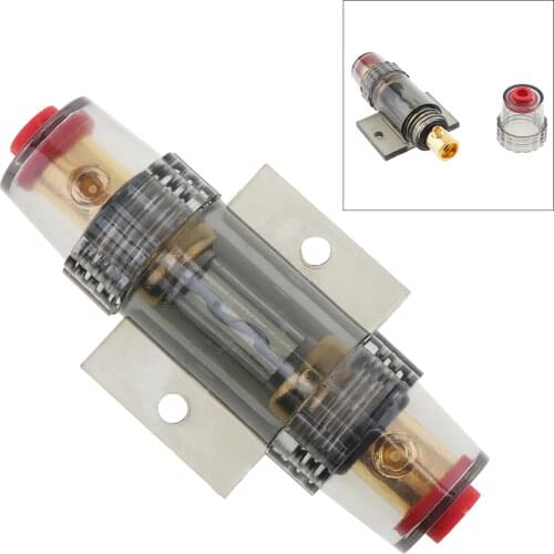 Car Audio Refit Fuse Holder 8 Gauge 60A DC 12V Car Stereo Audio Circuit Breaker Inline Fuse for Cars Vehicle Automobiles
