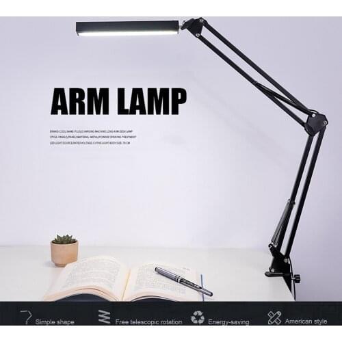 Super Bright Desk Lamp Folding Reading Light Energy Saving Flexible Eye-protection Lamps Stepless Dimming Office Table Lamp