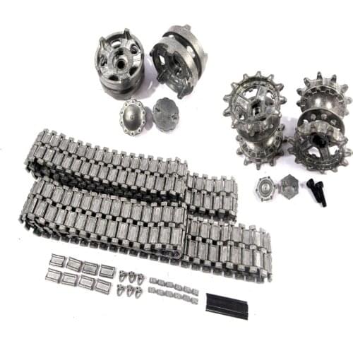 Mato Metal Tracks Sets Sprockets With Metal Caps Idler Wheels With Bearings For Heng Long 3938 RUSSIAN T 90 1 16 Tank