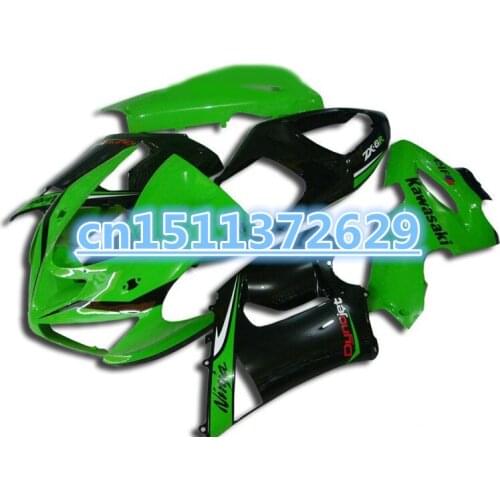 Wholesale - Motorcycle Fairing for KAWASAKI Ninja ZX6R 05 06 ZX 6R 2005 2006 ZX-6R 636 05-06 2005 2006 COOL Green black body kit