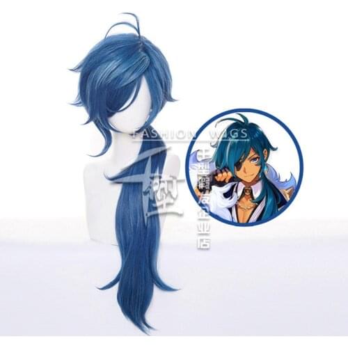 Genshin Impact Knights Kaeya Cosplay Wig Men Long Kaeya Costume Heat Resistant Synthetic Hair Peluca Anime Wigs