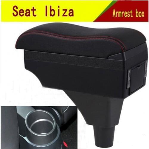 For Car Seat Ibiza Armrest Box central Store content Storage arm support elbow rest