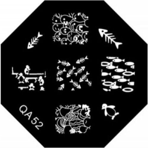 QA series stencil printing press template reusable imaging plates DIY nail tools fish bone Penguin QA52