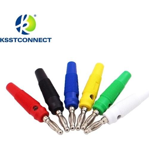 BP411 5 Color Nickel Plated 4MM Banana Plug FOR Audio Speaker Connectors