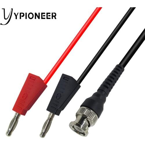 YPioneer P1009 BNC Male to Dual 4mm Stackable Banana Plug Test Leads for Oscilloscope Electrical Testing