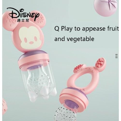 Disney Baby Bite Music Baby Silicone Molar Stick Eating Fruit Teeth Propulsion Food Fruit and Vegetable Supplementary Artifact