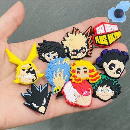 1pcs Cool Japanese Cartoon Character Shoes Accessories Garden Shoe Decorations For Croc Jibz Charm Party Presents