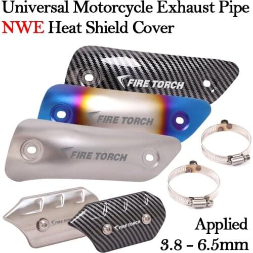 Universal Motorcycle Exhaust Link Pipe Escape Heat Shield Cover Insulation Anti-Scald For Z900 NC700 Z650 MT07 ATV Scooter Bike