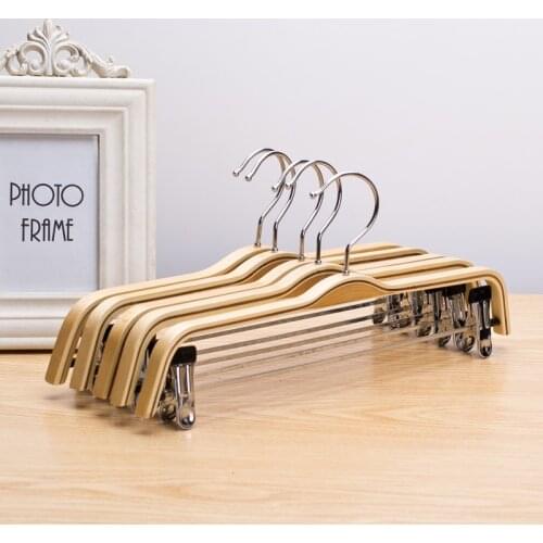 5pcs/lot 38cm-42cm Solid wood antiskid clothes hanger/Household adult clothes hanger