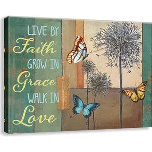 Vintage Posters And Prints Colorful Wood Texture Painting Dandelion Butterfly Insect Canvas Room Decor Wall Arts Picture Bedroom