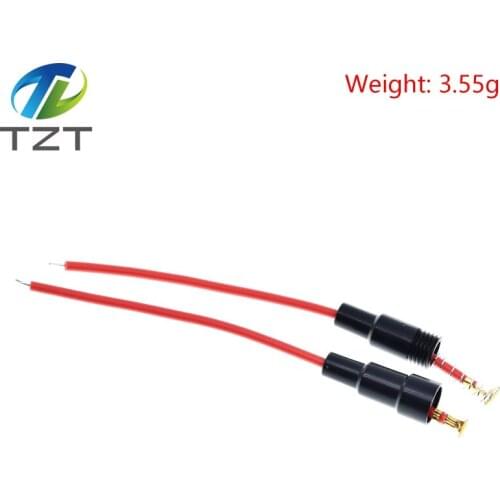 TZT 1pair 5*20mm Glass fuse holder Screw Type 5X20mm with 22 AWG Wire Cable 250V Glass fuse tube fuse casing