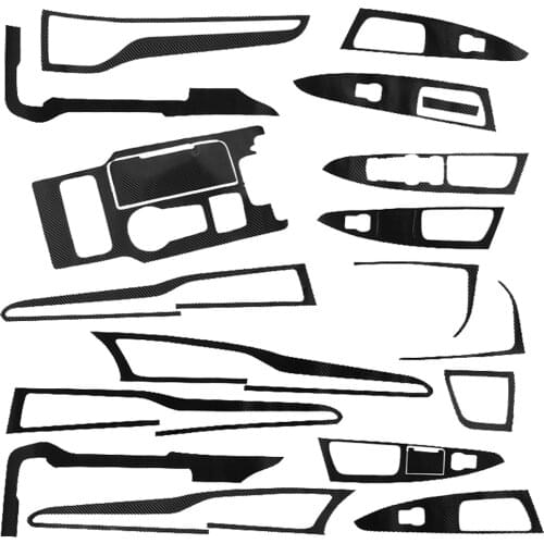 1 Set Car Interior Trim Sticker Decor Left Hand Drive Only Carbon Fiber Style Fit for Ford Fusion Mondeo 2017 2018 2019