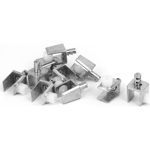 4mm-8mm Thickness Adjustable Rectangle Glass Shelf Clamp Clip Support Bracket 10pcs