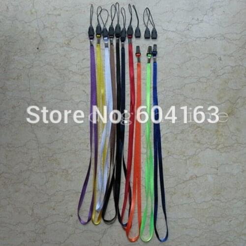 100 PCS Neck Strap lanyard for ID Card holder Reel badge MIX Color
