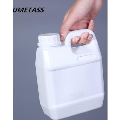 UMETASS 1L square plastic jerry can for water glue Oil leakproof jug container food grade HDPE bottles 5PCS/lot