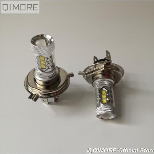 2PCS Scooter Motorcycle Car Auto 12-24V 80W H4 16 LED High Power Fog light Fog Lamp Bulb (White light color)