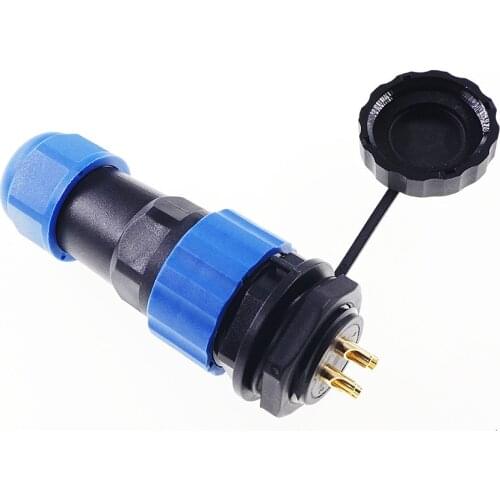 2 Pcs SD/28 Back Nut Waterproof Connector IP68 Aviation Wire Cable Plug Socket Male 2/3/4/5/6/7/9/10/12/14/16/19/22/24/26 Pin