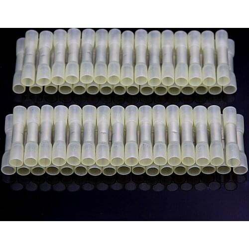 20/100/PCS Heat Shrinkable Butt Waterproof Connector 20-22AWG 0.3-0.5mm2 Splice Butt Heat Shrink Tube Joint Crimp Terminal