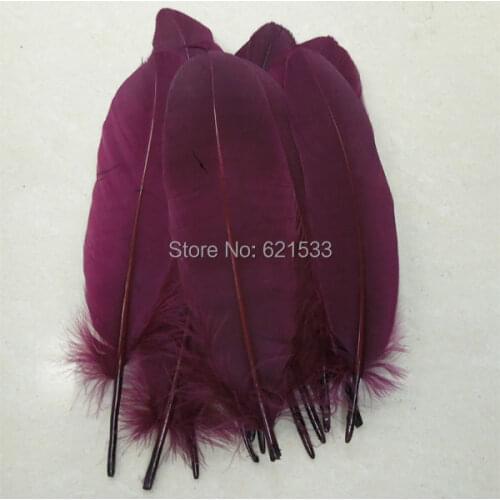 200PCS/LOT!15-20cm Maroon Goose Satinettes feathers,Goose Round Feathers,Craft Feathers Costume Design Fall Decoration