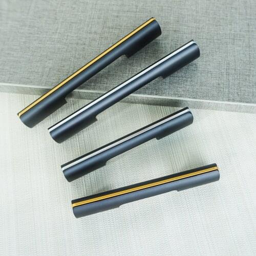 3.78'' Aluminum Alloy Cabinet Pulls Handles Black Pull for Drawer Dresser Wardrobe Closet European Cupboard Door Handle Knob