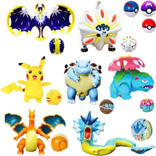 Anime Pokemon Ball Variant Toy Model Pikachu Squirtle Charizard Monsters Bulbasau Action Figure Christmas Childrens Play Toys