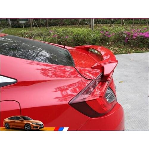 ABS Car Rear Wing Trunk Lip Spoilers Fits For Honda Civic 4 door sedan 2016 2017 2018
