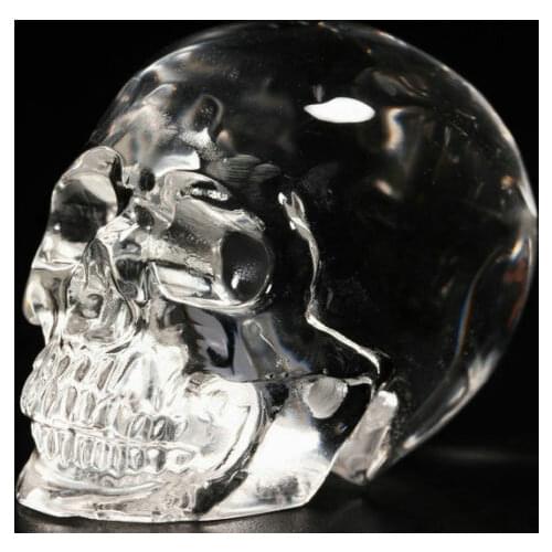 Free shipping 00838 uartz Rock Carved Crystal Skull, Realistic, Healing