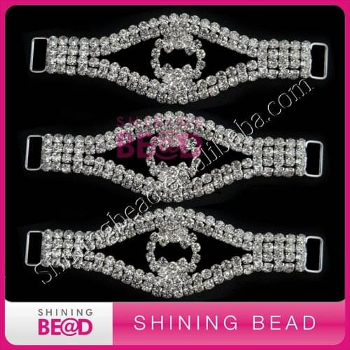 FREE SHIPPING,high quality rhinestone clear bikini connector,buckles,headband connector,50pieces/lot