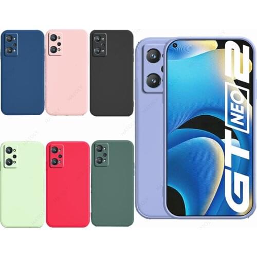 For Cover Realme GT Neo Case Original Liquid Silicone Shockproof Bumper Soft Back Cover Realme GT Neo Phone Case Realme GT 5G