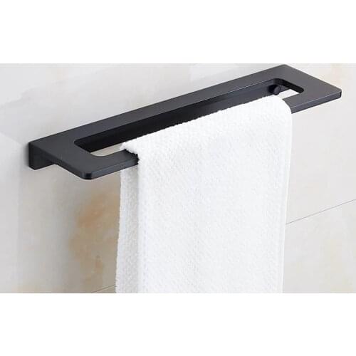 Tuqiu Towel Holder,Towel rack,Towel Rail,Towel Bar 37 CM Black Towel Hanger Aluminum Bathroom Accessories towel rail