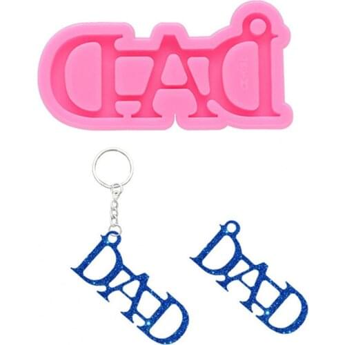 Keychain Mold DIY DAD Letter Shape Silicone Multi-use Cake Mould for Kitchen