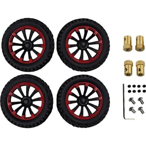 RC Car Wheel Tires with Adapter Coupler Kit for MN 1:12 MN90 MN90K MN91 MN91K MN45 MN45K MN99 MN99S Model Car Upgrade Part