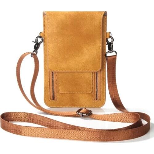 Shoulder Belt Phone Leather Case Wallet Pouch For Galaxy J7 Pro J7 Max Xcover 4s,For Huawei Honor 20 Pro Lite P Smart Z Nova 5