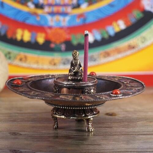 Multi function, multi-purpose Censer burner; incense burner solid statue antique Pure brass bronze Tibet Rare Vintage folk Tibe
