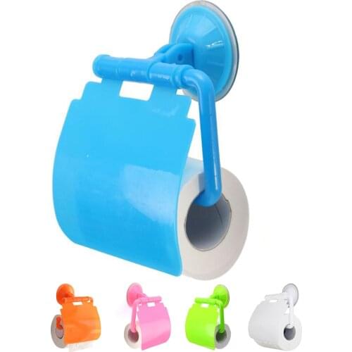 Fashion Creative Tissue Box Bathroom Lavatory Sucker Wall Mounted Toilet Paper Holder Cover Roll Tissue Box Storage Accessory