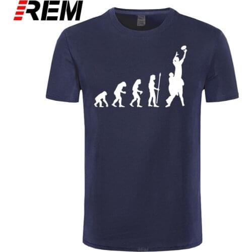 REM New Summer Evolution Rugbying Rugger Man T-shirt Casual Loose Fitness Men T Shirt Cotton O-neck Homme Tops Crossfit Tees