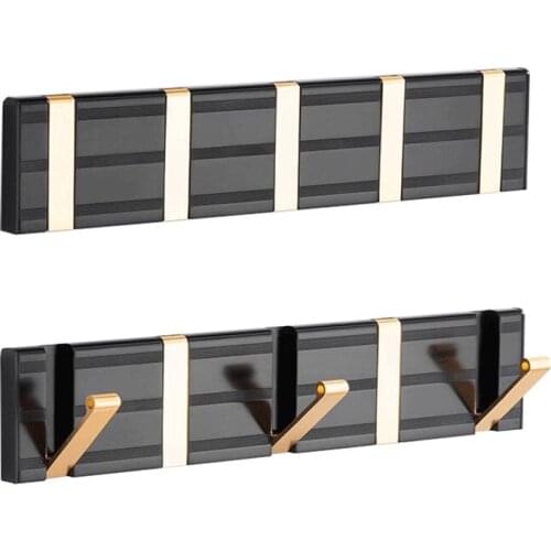 5Hook Wall Mounted Floating Coat Rack – Modern, Sleek, Space-Saving Used for Living Room,Kitchen.Bathroom Folding Hook
