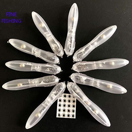 10pcs Unpainted Crank Bait Fishing Lure Body 5 1/2Inch 1/2OZ Blank Lures Free Eye 418