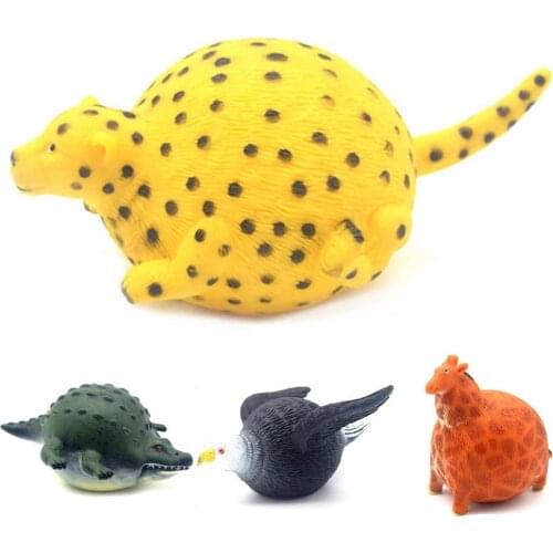 Novel Large Belly Simulation Crocodile Giraffe Leopard Model Toy Trick Doll