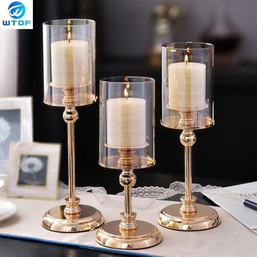 Candle Holders, Luxury Metal Glass Candlesticks for Candles, Home Decoration for Holiday/christmas,new Arrival Gifts