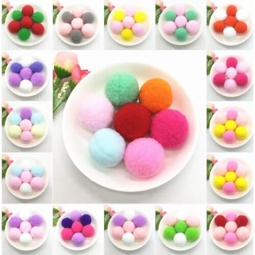 Pompom 30mm Mixed Color Fluffy Pompones Soft Ball Pompon Balls for DIY Kids Toys Accessories Sewing Supplies Crafts10g
