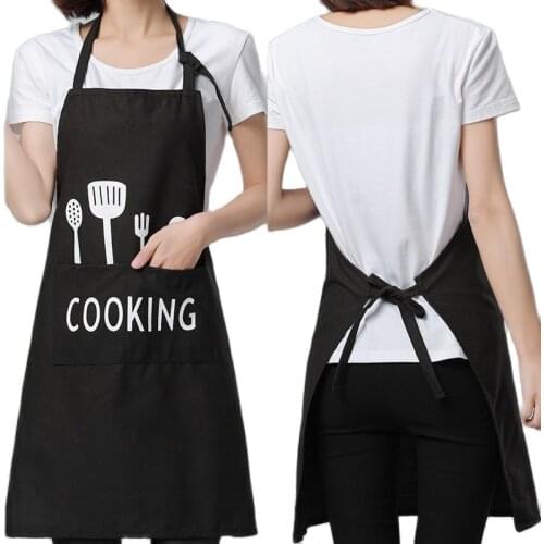 SINSNAN Adjustable PE Waterproof Kitchen Aprons For Women/Men Cooking Creative Cuisine Chef Restaurant Apron For Baking Pinafore