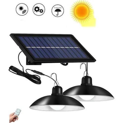 Retro Lampshade Solar Pendant Lights Outdoor Hanging Shed Solar Lamp Barn light for Kitchen Garden Yard Patio Balcony Home Auto