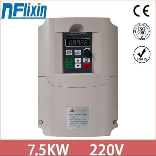 New vector inverter vfd variable frequency drive 7.5kw 220v 60Hz with extension cable and clamp huanyang factory direct selling